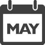 Amelia National Event Calendars - May Dark Gray